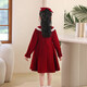 Girls Dress Autumn Clothing 2025 New Children's Clothing Autumn and Winter Skirts Fashionable Rich Family Princess Dress Autumn 2887 Red 120