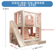 Yusenyi children's bunk bed girl boy princess castle tree house high and low bed mother bed bunk bed bunk bed-double drawer-slide-front curtain-mattress more combinations +1500mmx1900mm