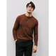 ONEDEW sweater men's spring and autumn new business casual slim henley collar long-sleeved sweater solid color wool sweater apricot M