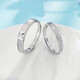 Lao Fengxiang platinum solid living ring ear language image wheat ears couple platinum jewelry white gold about 7.07g