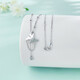 Lao Fengxiang platinum necklace pt950 gemstone water drop tassel butterfly adjustment set chain for girlfriend and wife birthday gift platinum about 5.1g