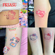 FKSASUHelloKitty bemalte Tattoo-Aufkleber, wasserfest, weiblich, langlebig, Hello Kitty-Aufkleber mit süßem kleinen Muster, W687, Katze, 4 Typen, J