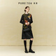 PURE TEA puretea Oriental Dunhuang round neck shirt women's printed long-sleeved top 25 winter new graphite black M