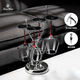 Sailoto red wine glass set for a family of four red wine glass set for home light luxury red stem burgundy goblet stand inverted red stem 450ml*4 pieces + glass rack