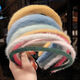 2025 Spring Candy Color Fur Hair Hoop Face Wash Makeup Outer Hair Card Thin Hair Hoop Women's Plush Korean Pink