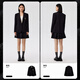 Shuiyunjian College Style Small Suit Jacket Women's Black Straight Shoulder Suit High Intellectual Long Sleeve Top 2026 Spring New Black M