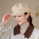 Zhenxiang Hat Women's Autumn and Winter High-end Korean Style Octagonal Hat Fashionable Peaked Hat Beret Showing Small Face and Keeping Warm Beige One Size 55-58cm