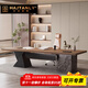 Hanjitangyu light luxury modern solid wood office desk boss desk Italian minimalist study desk home ash wood business executive desk ash wood 200*80*73*3cm office computer desk