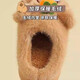 Zhizhou children's cotton slippers with heel capipala for boys and girls aged 3-6 years old, 6-9 years old, winter plush warm non-slip home shoes, brown capipala card size, it is recommended to go up one size, 24-25 sizes, inner length is about 15.5cm