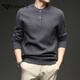 AX Armani 2025 autumn and winter thickened 530g men's long-sleeved sweater sweater warm and comfortable bottoming shirt for young and middle-aged people black S 165