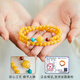 Fat Donglai's same beeswax bracelet for women, natural yellow amber double-circle multi-circle bracelet, stacked with southern red turquoise, double-circle, natural chicken fat yellow beeswax, 14-15cm hand circumference, red bracelets