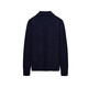 Jiumuwang Shopping Mall Same Style 80% Wool Men's Wool Sweater Men's 25 Spring and Winter New Soft Skin Friendly Warm Sweater JX Slim Version + Eclipse Blue + CK15V63612 S 165/88A(46)