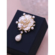 SNQP golden cherry blossom brooch corsage brooch women's accessories Korean style simple white gift box