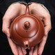 Yixing Zisha teapot pure handmade famous master Dahongpao Xishi teapot Kung Fu tea set household teapot Xiao Xishi teapot-180ml-high-quality single pot 180ml
