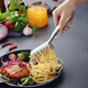 Piaoao thickened stainless steel food tongs food barbecue tongs vegetable tongs fried steak cake bread tongs pasta tongs grabbing tooth tongs pasta tongs (large single)