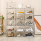 Yusenyi shoe storage artifact transparent shoe box storage box folding shoe box highly transparent PET magnetic dustproof stackable shoe rack top door (fully transparent) top door (fully transparent)
