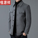 
Hengyuanxiang autumn and winter wool wool coat for men, middle-aged and young business and casual parka daddy suit solid color lapel jacket jacket gray XL 180 suggest 135-150Jin [Jin equals 0.5 kg]