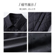 MONTAGUT Jacket Autumn and Winter Men's Lapel Sheep Wool Filled Diamond Check Cotton Jacket Cotton Warm Black 52