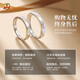Lao Fengxiang Glacier Pure Silver Couple Ring, a pair of men's proposals and confessions, New Year's and Christmas gifts for boyfriend and husband's birthday, Glacier Men's Ring