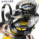 Jia Shi Tracción en las cuatro ruedas Paso elevado de doble vía Pista de carreras de autos Diapositiva Tracción en las cuatro ruedas Casa Tren pequeño Coche eléctrico con control remoto para niños 18,1 metros Pista grande totalmente mejorada Coche de carreras Lafa con modelo eléctrico de coche + modelo manual de manivela + 4 coches + libertad de pista