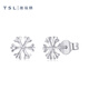 Xie Ruilin (TSL) platinum earrings snowflake simple Pt platinum earrings women's earrings BF444