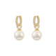 Fat Donglai 18K gold diamond large pearl earrings earrings earrings earrings women's accessories large pearl pendant earrings