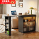Shantou Lincun French black bar table home dining side cabinet living room partition storage side cabinet retractable island dining table small apartment double-sided bar table 90cm + L sliding cabinet combination door installation