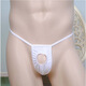 Men's underwear, sexy underwear, men's super sexy thong, seductive penis leaking underwear, T-pants No. 295, white, one size fits all
