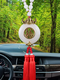 Yusenyi high-end car pendant car rearview mirror pendant 2025 Internet celebrity car pendant car high-end car hollow Ping An Fu red tassel