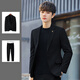 Playboy (PLAYBOY) casual small suit men's jacket Korean style college student business suit suit wedding high-end handsome top black single suit XL recommended 115-130 Jin Jin equals 0.5 kg