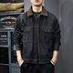 2025 winter velvet warm sherpa denim jacket men's American retro washed work jacket lapel cotton coat blue black velvet original high quality L recommended 110-125Jin Jin equals 0.5 kg