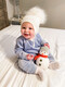 Purchase products Baby autumn and winter girl's hat, cute princess knitted fur ball hat, warm spring and autumn beige fur ball, one size fits all, 3-10 months, Nordic light luxury style