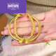 Yingxin real gold and silver-wrapped bracelet, ancient heritage bracelet for women, solid real jewelry gift, plain ring that does not fade, ancient method bracelet + bracelet, gold-wrapped and silver-wrapped