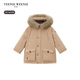 Teenie Weenie Kids Anti-tech Bear Children's Wear 25 Years Winter Boys 90 Fleece Parka Down Jacket Green 110 cm
