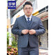 Luo Meng plus size suit men's suit plus fat plus fat man business formal suit jacket wedding dress casual two-button large size black single suit top + tie 4XL /190 recommended 165-185Jin Jin equals 0.5 kg