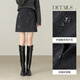 Shandubila winter thick wool wool warm skirt women's small elegant A-line skirt temperament beaded short skirt