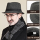 SOMUBAY dad hat, autumn and winter windproof and cold-proof warm hat, middle-aged and elderly high-end grandpa hat, fashionable British gentleman hat, black, one size fits all (56-58CM)