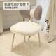 Fantasy dining chair home cream style light luxury high-end dining table chair bedroom backrest makeup chair dressing table stool fixed version egg yellow butterfly chair