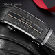 Cohnim kevin luxury leather men's belt automatic buckle trouser belt as a Valentine's Day birthday gift for father, husband and boyfriend ck06665 black belt with silver buckle out of stock