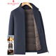 MONTAGUT double-sided cashmere coat for middle-aged men with stand collar short business casual winter woolen woolen jacket gray S 165/84A (recommended 100-115 Jin Jin equals 0.5 kg)