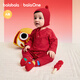 Balabala children's clothing baby inner onesie 2025 New Year Spring and Autumn two-piece crawling suit cotton-padded clothes baby clothes