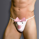 Men's thong hollow U-shaped sexy temptation pink Pig Man style men's sexy underwear adult products Pig Man pink 11056 one size