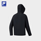 FILA Official Breathing Shell Woven Jacket Two-piece Men's Top 2025 Winter New Sports Outdoor Jacket Dark Black-BK L 175/96A/L