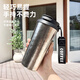 Hanabumaru pure titanium coffee cup thermos cup for men and women high-end straw cup tea water separation cup holiday gift pure titanium cup solid white lid with straw without tea separator 520ml