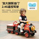 Yunya small train can seat people, remote control children's electric car, men's and women's toys, four-wheel car, two-seater, baby can spray, retro red - dual electric dual drive - front compartment - remote control - with spray