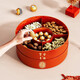 Fruit plate Chinese New Year wedding home candy box living room coffee table dried fruit snack plate high-end melon seeds peanut box Chinese red one-story candy box