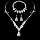 Bridal Wedding Jewelry Set Three-piece Set Brilliant Rhinestone Zircon Angel Teardrop Necklace Earrings Bracelet 838 Bracelet