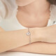 Chow Sang Sang Pt950 platinum heart-shaped bracelet for women 91957B Price 19cm - 4.95g (including labor cost 400 yuan)