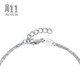 Chow Sang Sang Pt950 platinum heart-shaped double layer bracelet for women 91958B Price 19cm - 4.47g (including labor cost 400 yuan)