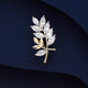 SNQP leaf brooch for women, delicate leaves, small corsage brooch, trendy birthday gift, champagne gold